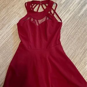 Speechless burgandy strappy cocktail dress 9